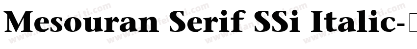 Mesouran Serif SSi Italic字体转换
